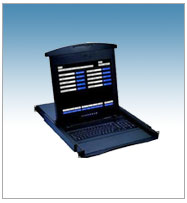  1U LCD Keyboard with IP KVM Switch