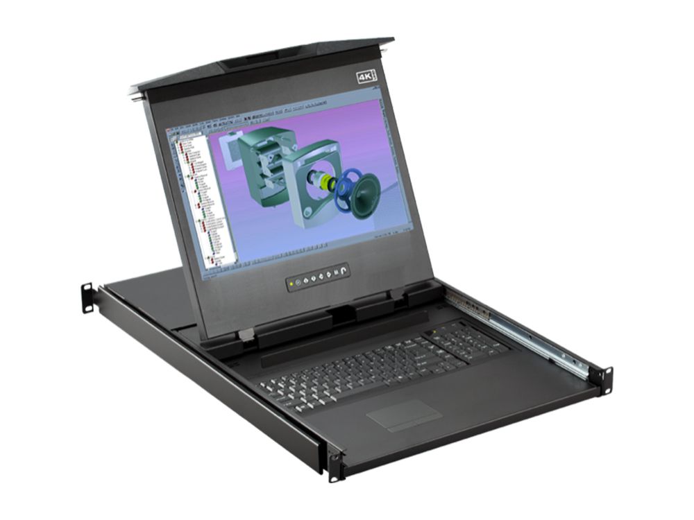 1U DisplayPort LCD Keyboard Console Drawer