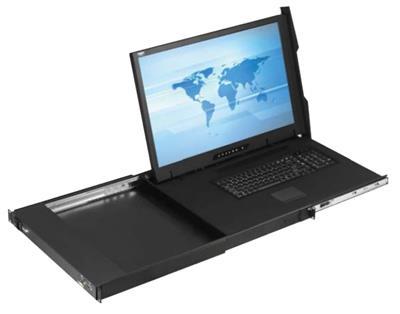 X124-IP1602e Cyberview 1U 24" 1920 x 1200 Rackmount Monitor Keyboard with 16 Port IP USB KVM Switch Touchpad