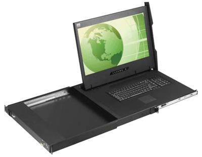 F121-IP1602e Cyberview 1U 21" 1080p 1920 x 1080 Rackmount Monitor Keyboard with 16 Port IP USB KVM Switch Touchpad