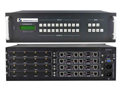 16x8 Cat5e/6 HDMI Matrix Switch with HDBaseT over Single Cat5e/6 STP cable and TCP/IP Control includes 8 HDBaseT Receivers