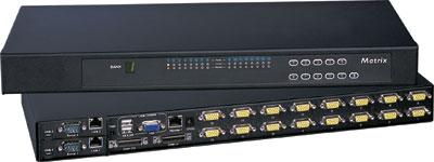 Matrix KVM Switch over IP 1U Rackmount 4x16