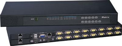 Matrix KVM Switch 1U Rackmount 3X16