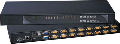 KVM over IP Switch 1U Rackmount combo USB and PS2 and VGA Interface 8 Ports