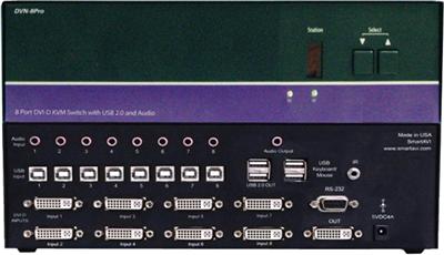 DVN-8ProS SmartAVI 8 Port USB DVI KVM Switch with Audio