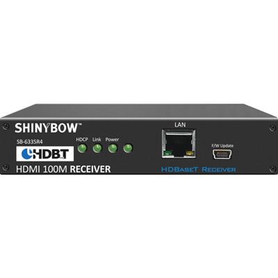 Shinybow SB-6335R4 4-Play HDBaseT™ RECEIVER up to 330 Feet (100M) – (Single LAN, 2-way IR, RS-232, HDMI)