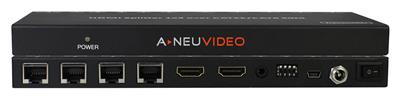 ANI-0104POE 1x4 HDMI POE 1080p CAT6 Extender Splitter with 4 POE Receivers and IR return, 165 feet (50m)