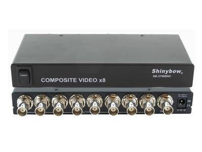 Composite Splitter Distribution Amplifier BNC Connectors, 8 Ports