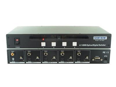 Shinybow SB-5605 4x1 HDMI Optical Digital Switcher w/ RS-232 Control V1.3