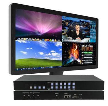 HDMI Quad Screen Real Time Multiviewer with Telnet TCP/IP Control