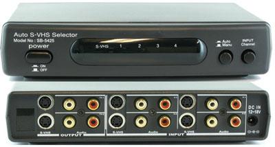 Shinybow SB-5425 4x2 AUTO S-Video/Audio Switcher