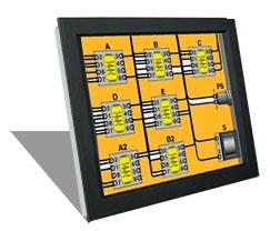 19" Industrial LCD Display with VGA Video and Aluminium Front Bezel