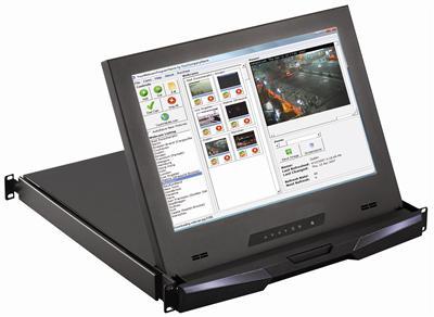 RP-X117 Cyberview 1U 17" Ultra High Resolution 1920 x 1200 Rackmount LCD Monitor with DVI-D and VGA Connectors