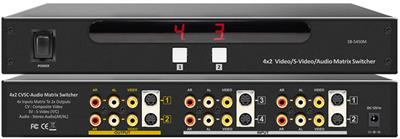 Shinybow SB-5450M 4x2 Composite/S-Video/Audio Matrix Routing Switcher (IR)