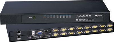 M-1604 Cyberview Matrix KVM Switch 1U Rackmount 4X16 (1 x Local and 3 x Cat5/6 Remote User)