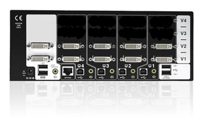 AV4PRO-DVI-DUAL-US AdderView Pro 4 Port Dual Head Dual link DVI-I with USB True Emulation Technology