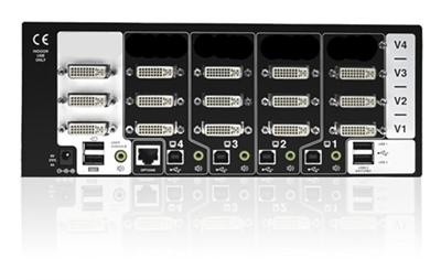 AV4PRO-DVI-TRI-US AdderView Pro 4 Port Triple Head Dual link DVI-I with USB True Emulation Technology