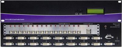 DVN-16PS SmartAVI 16 Port USB DVI KVM Switch with Audio