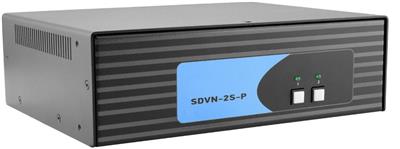 2-Port Single-head Secure Pro DVI-I KVM Switch with KB/Mouse USB Emulation and CAC Port