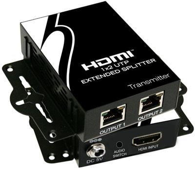 2 Port Way HDMI over Single CAT5e CAT6 Splitter Full HD 3D Multi