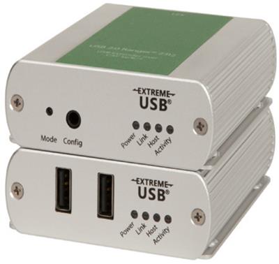 USB 2.0 Ranger® 2312 Dual port CAT 5e/6/7 100 Meter Extender w/ Flexible Power