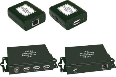 2-Port USB 2.0 Extender Over a Single CAT5E/6/7 Cable up to 330ft