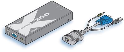 AdderLink X200 VGA, Audio, USB KVM Extender to 300 Meters