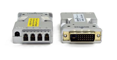 DVI Extender over Four Multimode Fiber Optic Cable up to 3280FT