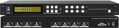4x4 HDMI Matrix with 3D and RS232 Control 1U Rackmount