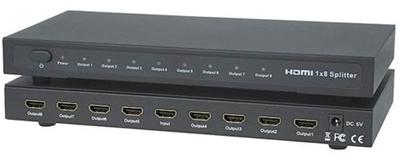 HDMI Splitter 8 Port supports up to 1080P v1.3