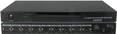 16 Port HDMI Splitter Distribution Amplifier 3D with Infra Red Remote 1U Rackmount