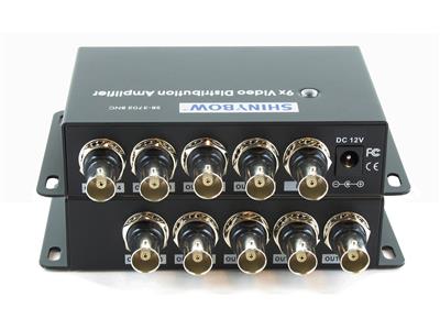 Composite Splitter Distribution Amplifier BNC Connectors, 9 Ports