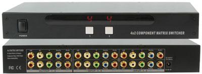 Shinybow SB-5470M 4x2 Component Video/Audio Matrix Switcher + IR METAL w/Rack Mount