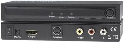 Composite or S-Video to HDMI Converter with audio