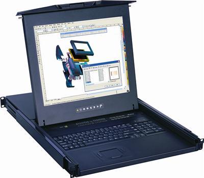 KVMST-19b 19 Rack mount Monitor Keyboard Drawer with VGA and USB Trackball