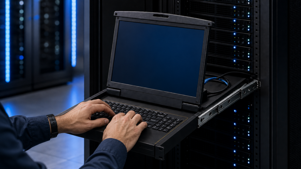 Rackmount Monitor Keyboard for Efficient Server Control