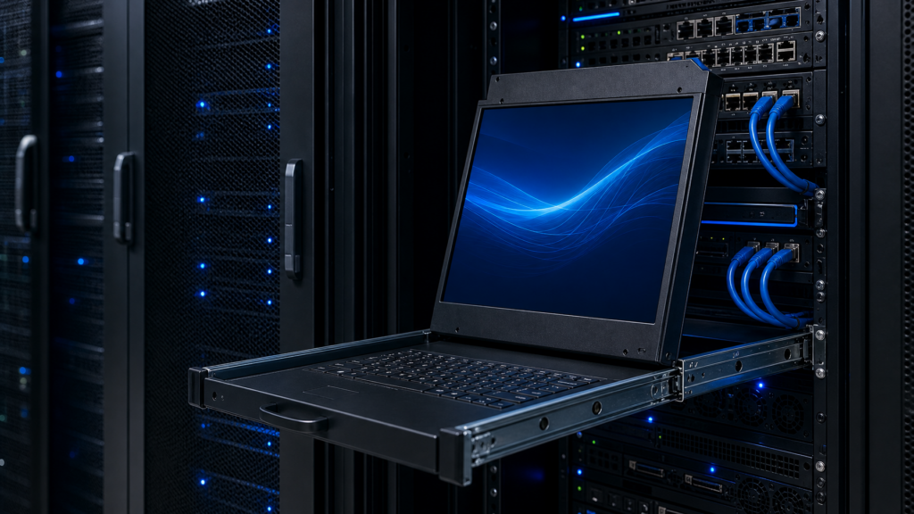 DisplayPort Rackmount Console with LCD for USA Data Centers