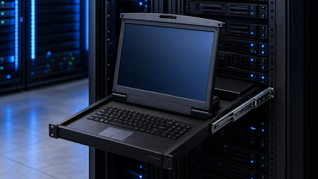 Industrial Strength KVM Drawer Online Offers Space-Saving, Convenient Control