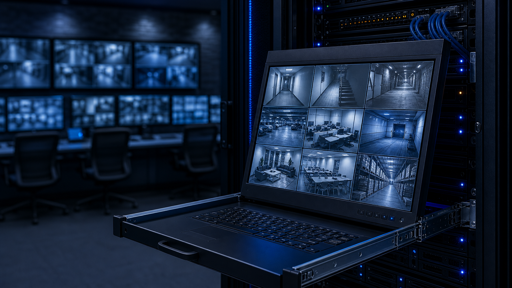 Why Rack Mount TV Monitors Are Ideal for Surveillance Systems
